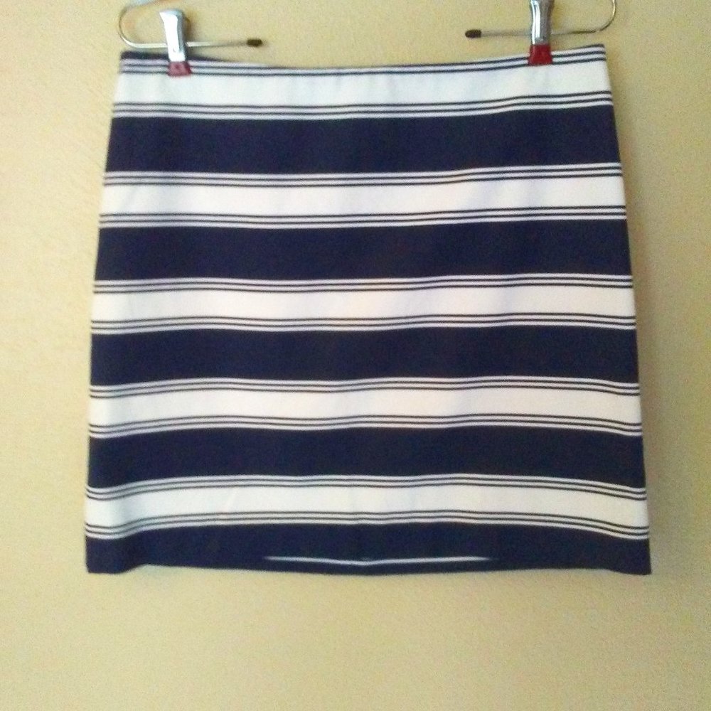 Vineyard Vines Navy and White Striped Splash Skirt Size 6